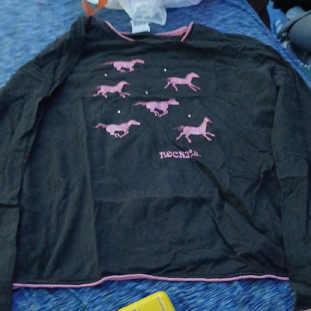 Rockies Pink and Brown Long Sleeve Tees with Cotton Blend